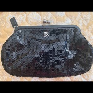 Black Glitzy Coach Clutch Purse